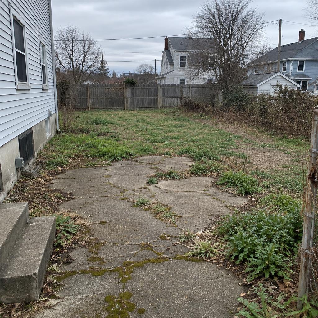 Backyard patio project — before stage